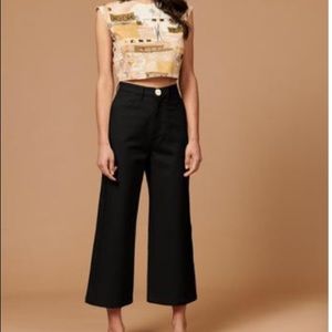 Whimsy and Row Black Flora Jeans